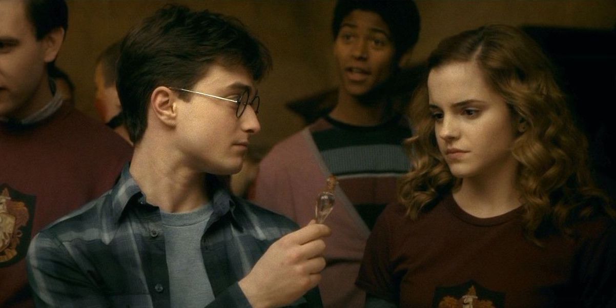 Daniel Radcliffe as Harry Emma Watson as Hermione Faked Potion