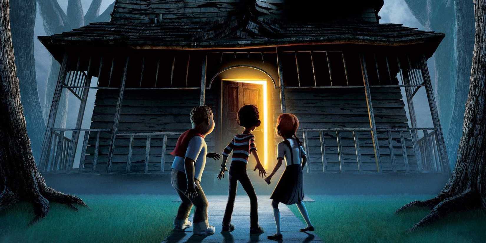 The three children and the house in Monster House