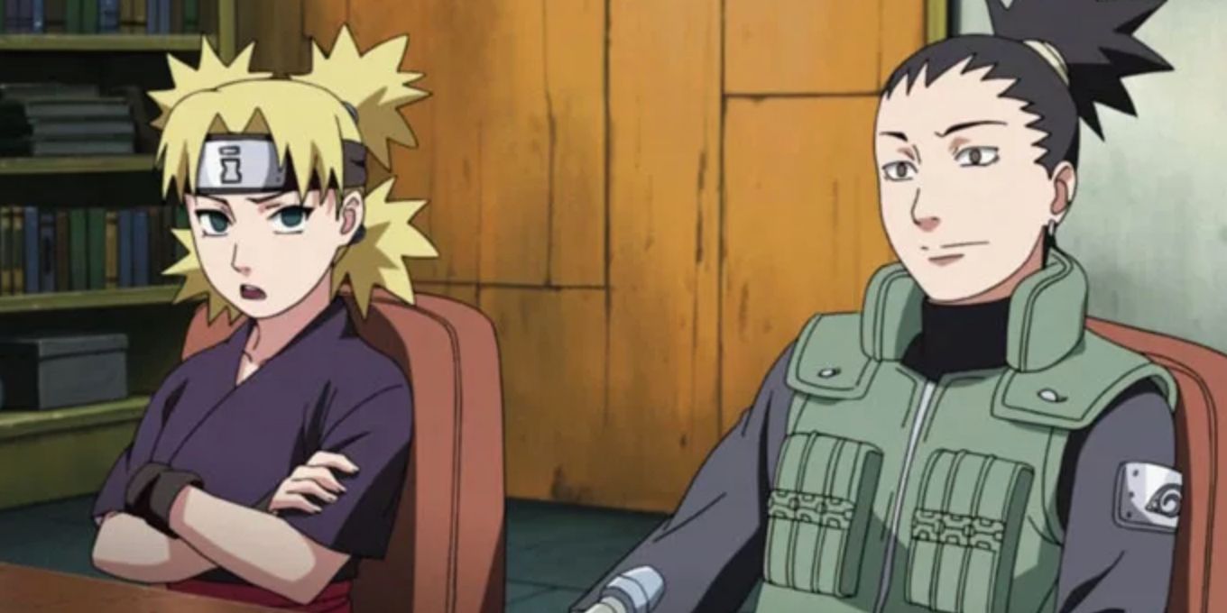 Temari And Shikamaru In A Meeting With The Hokage