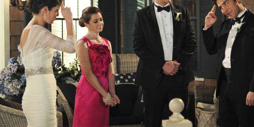 lily aldrin red dress The red dress of Lily Aldrin (Alyson Hannigan) in How I Met Your Mother  S09E09