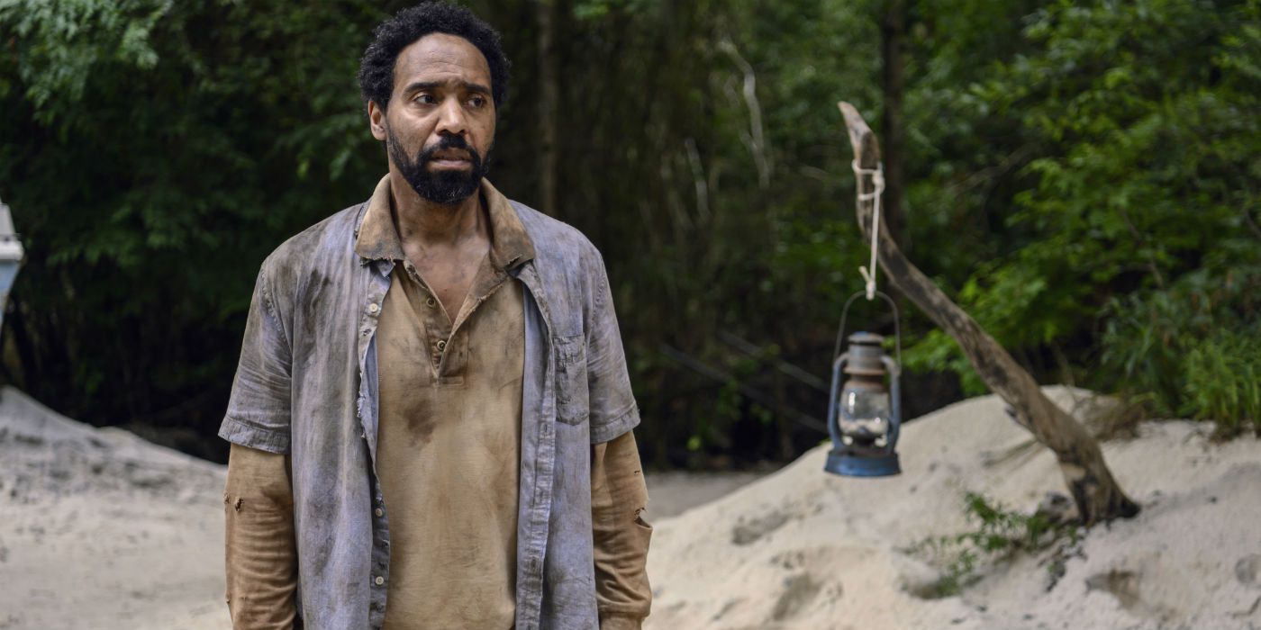 Virgil (Kevin Carroll) on the island on The Walking Dead