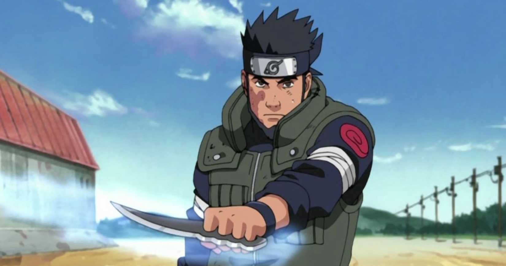 Asuma Sarutobi using a chakra blade in Naruto: Shippuden