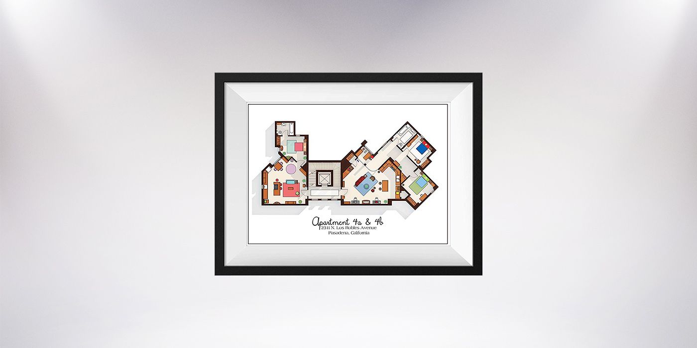 Big Bang Theory Art Print Apartment Floor Plan