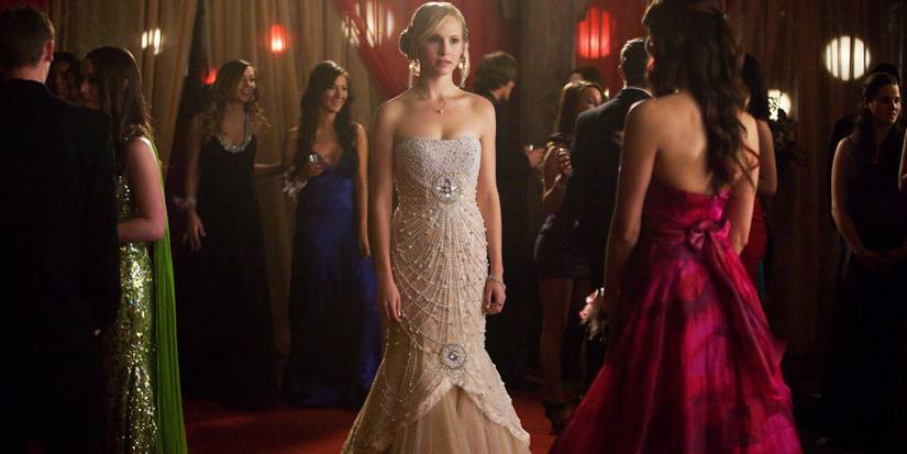 klaus and caroline prom dress Why Caroline's Vampire Diaries Gown From Klaus Is Returning On Legacies