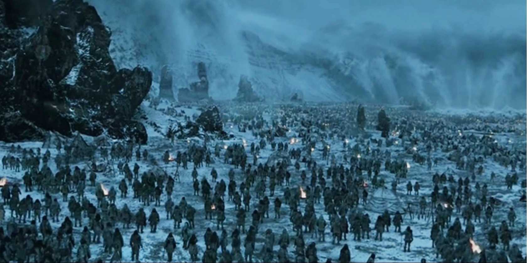 Night's Watch and Wildlings at Hardhome in Game of Thrones season 5, episode 8