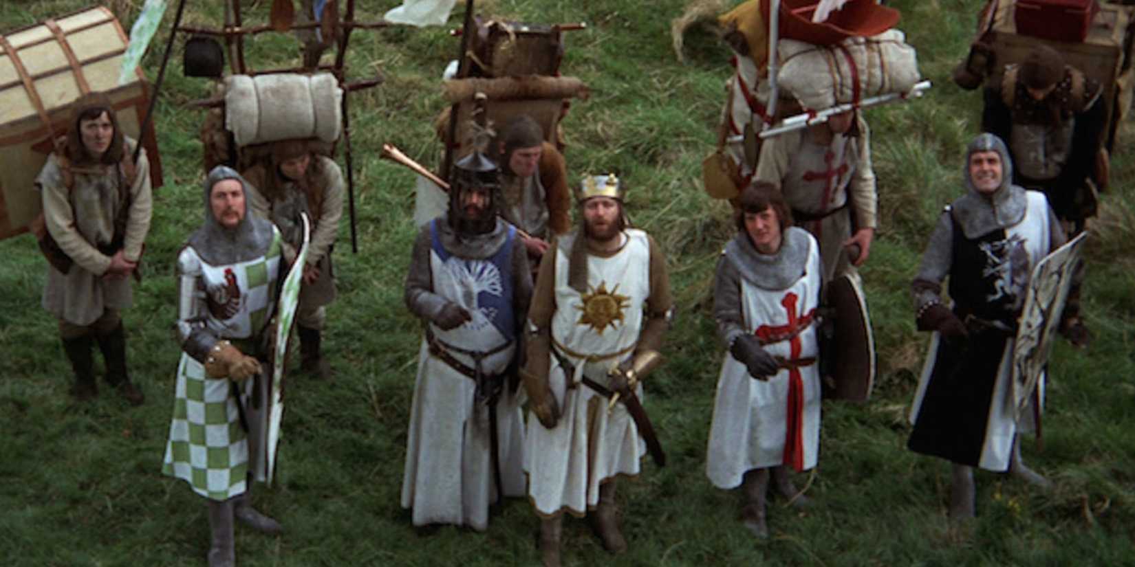 Graham Chapman stars in Gilliam's hit comedy Monty Python and the Holy Grail