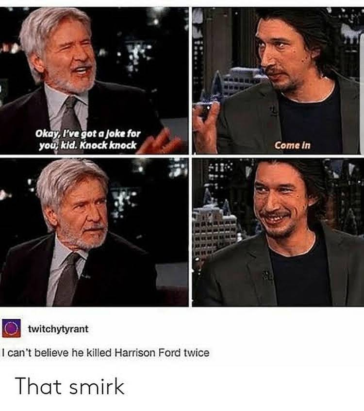 Harrison Ford: 10 Hilarious Memes Of Hollywood's Favorite Stoic