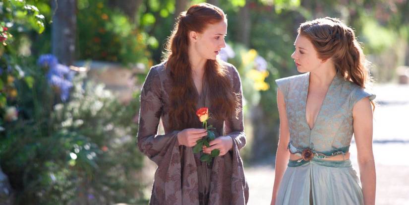 Margaery and Sansa walk and talk