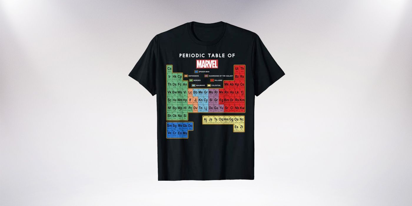 Marvel Periodic Elements T Shirt
