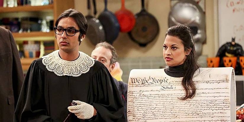 Raj and Anu dressed on Halloween on The Big Bang Theory