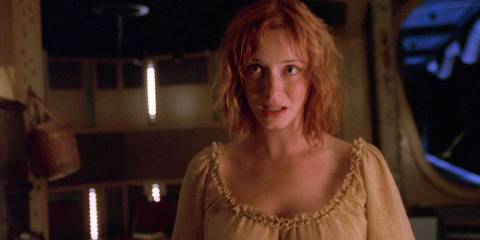 Christina Hendricks as the conwoman Saffron in Firefly