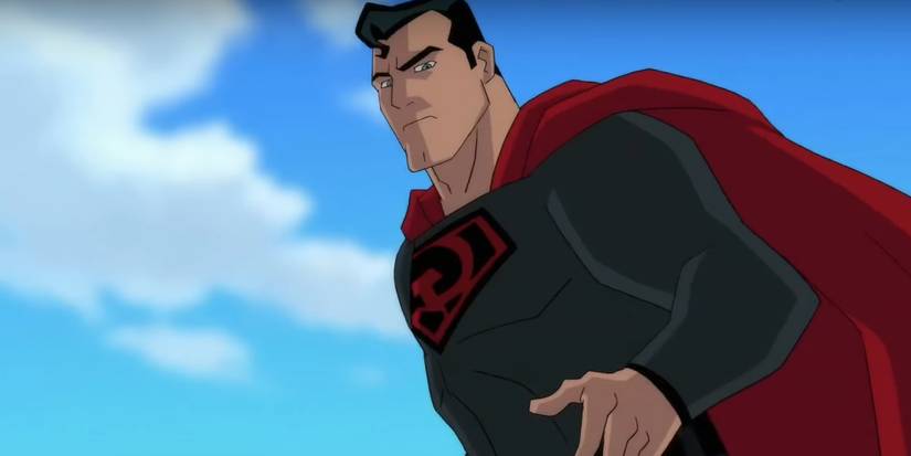 Superman flies in Superman: Red Son animated movie