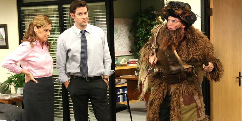dwight dressed up for christmas The Office: The True Story Behind Belsnickel In Christmas Folklore