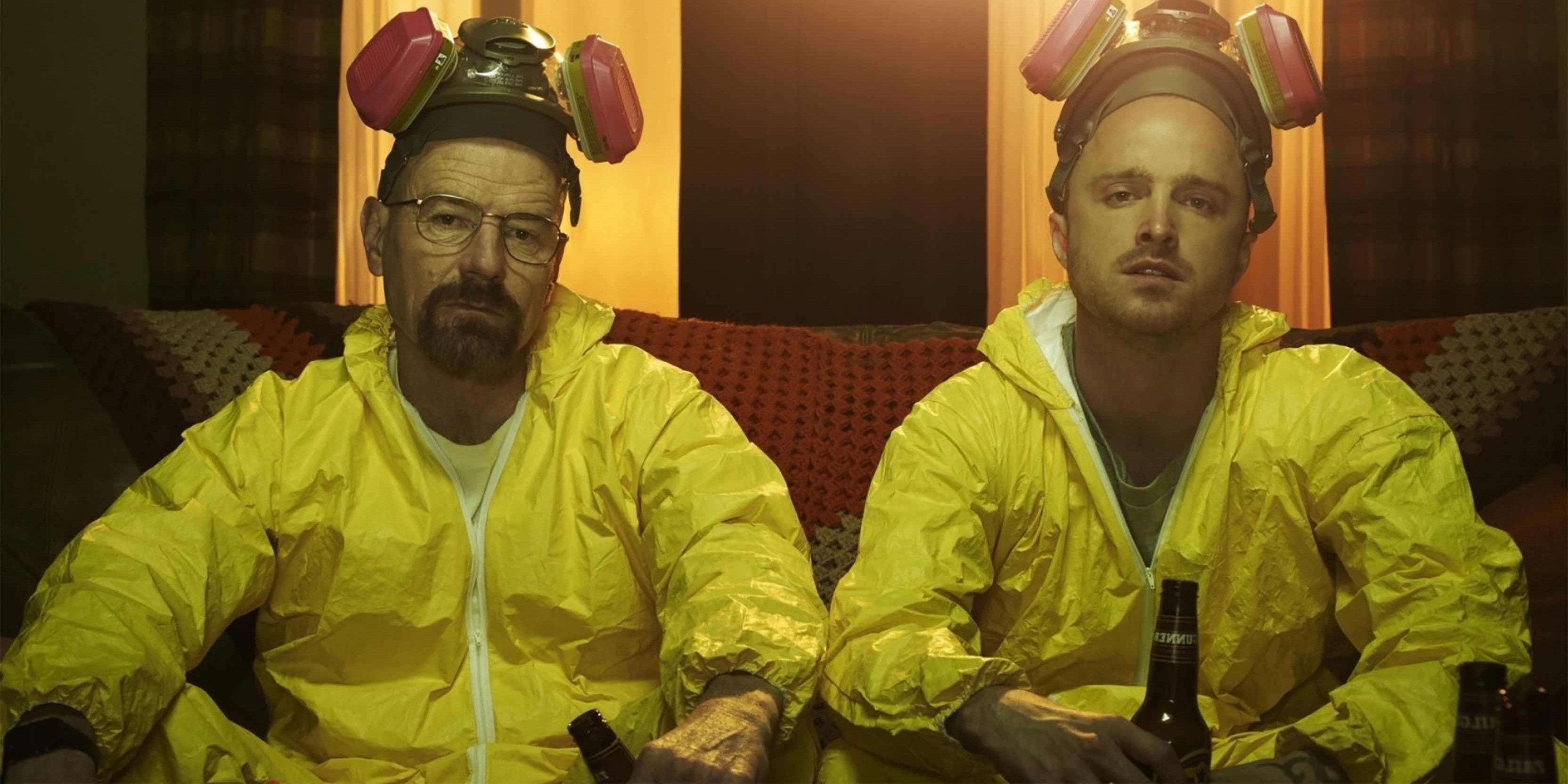 3 Breaking Bad Jesse Walt Yellow Hazmat Suits Cropped