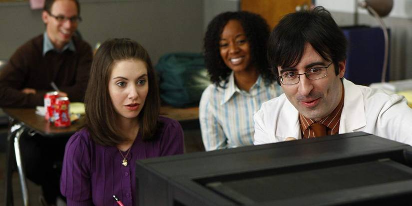 Professor Duncan e Annie observam um experimento em Social Psychology, episódio de Community.