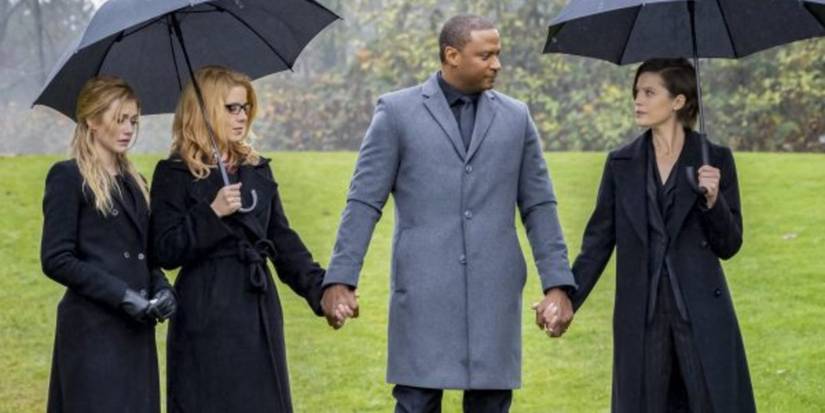 John and Lyla at Oliver's funeral