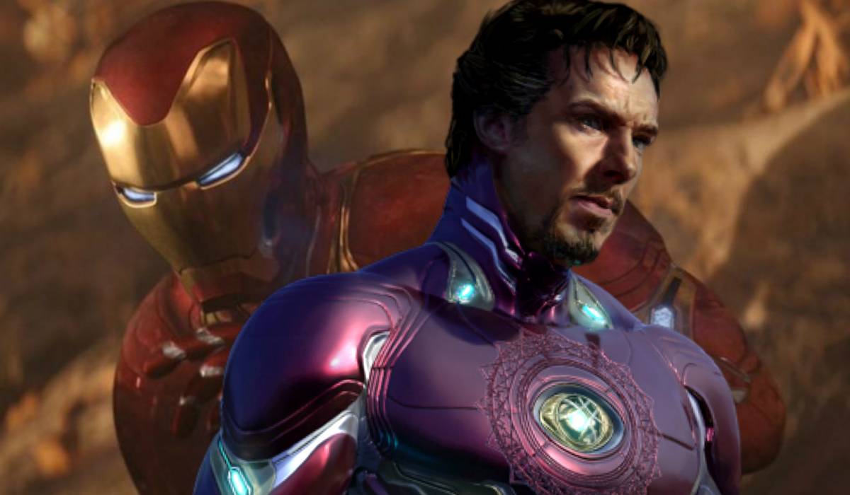 doctor strange iron man helmet XSociety Official MK5 - in Built Jarvis AI Switch to battle mode with eye lights and ear lights in red Infinity War: How Doctor Strange