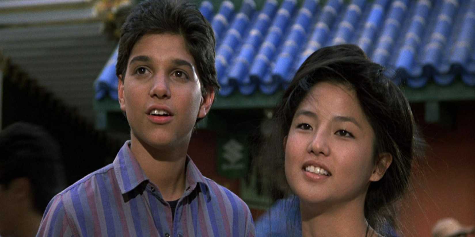 Daniel Larusso and Kumiko in The Karate Kid Part II