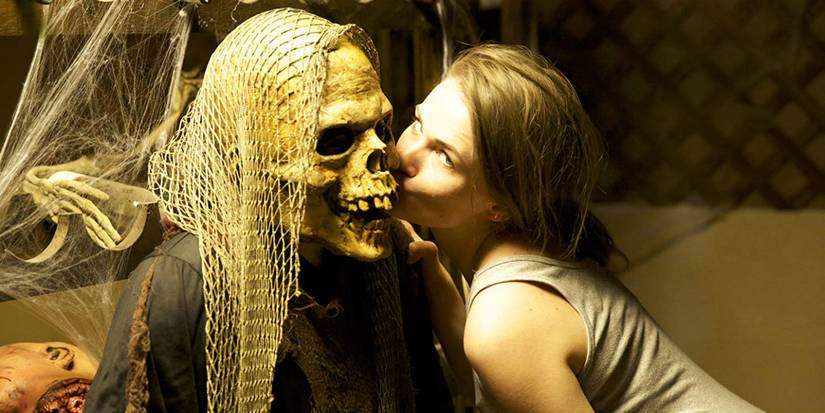 A skeleton and a woman in Hell House LLC 