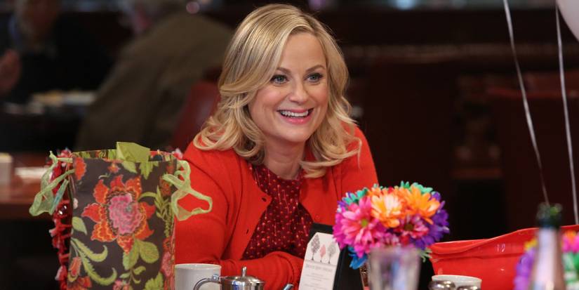 Leslie Knope celebrando o Dia de Galentine em Parks and Recreation.