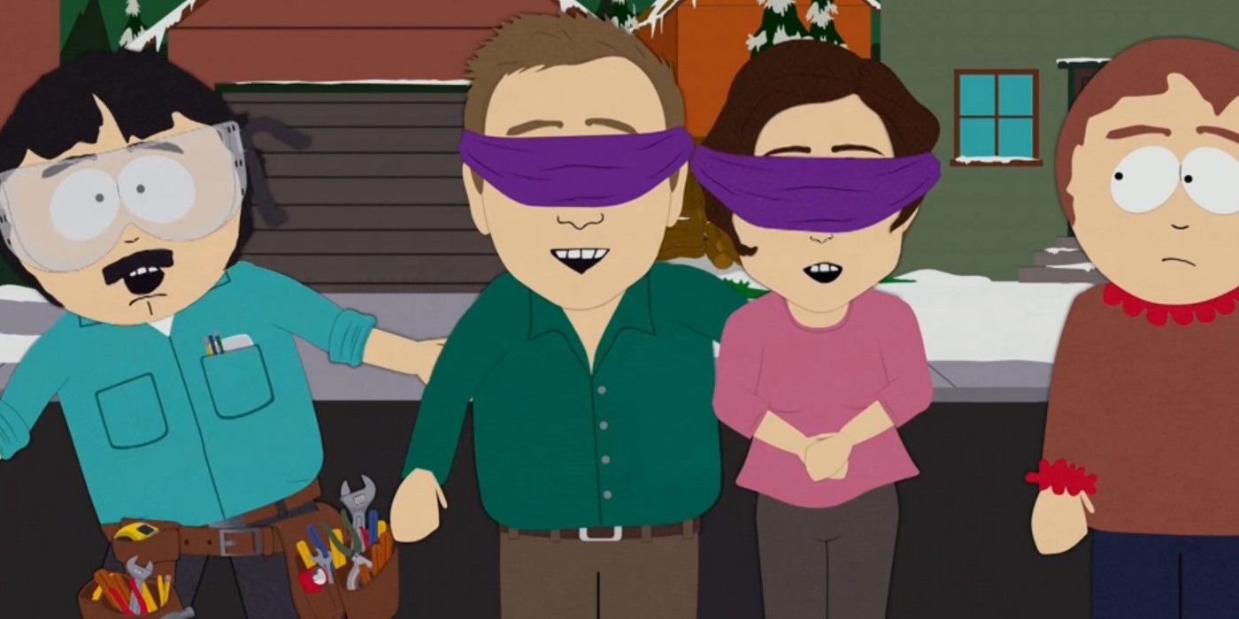 Randy and his wife in South Park Episode White People Renovating Houses