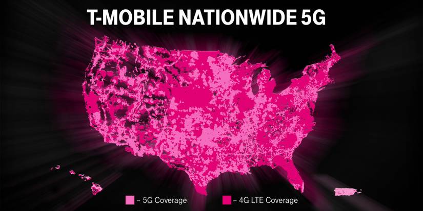 Карта покрытия 5G у T-Mobile в США