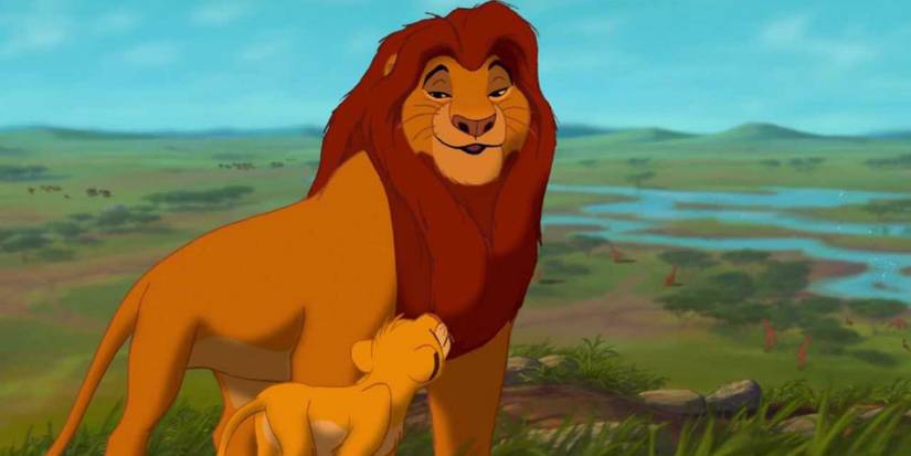 Mufasa talking to Simba in The Lion King (1994)
