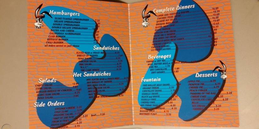 Pulp Fiction: Read The Jack Rabbit Slims Menu
