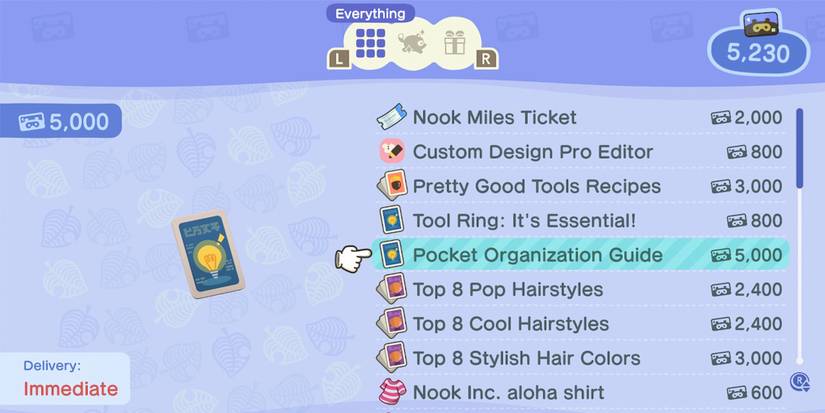 Animal crossing inventory nook stop