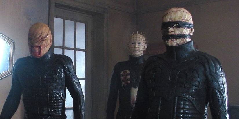 Bound, Chatterer, and Pinhead in Hellraiser: Deader