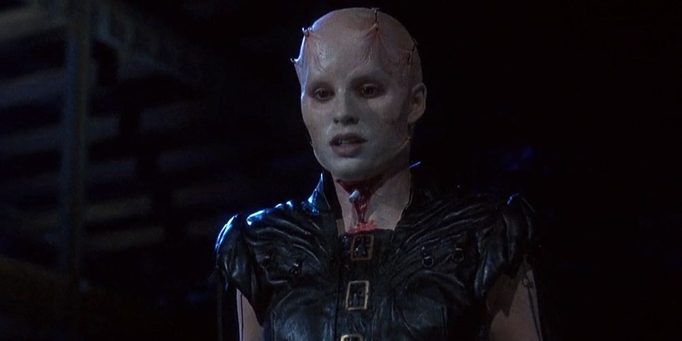 The Dreamer Cenobite fearing the puzzle box in Hellraiser III