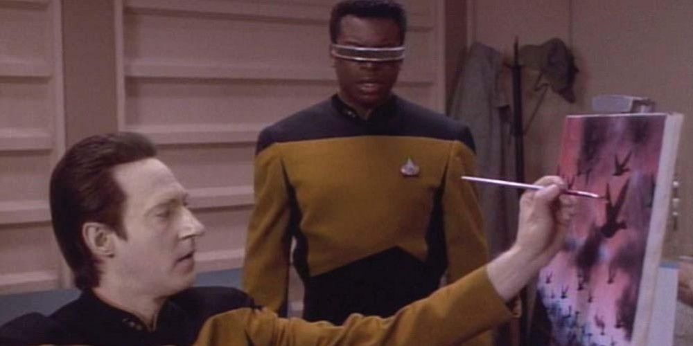 Data paints on Star Trek the next generation