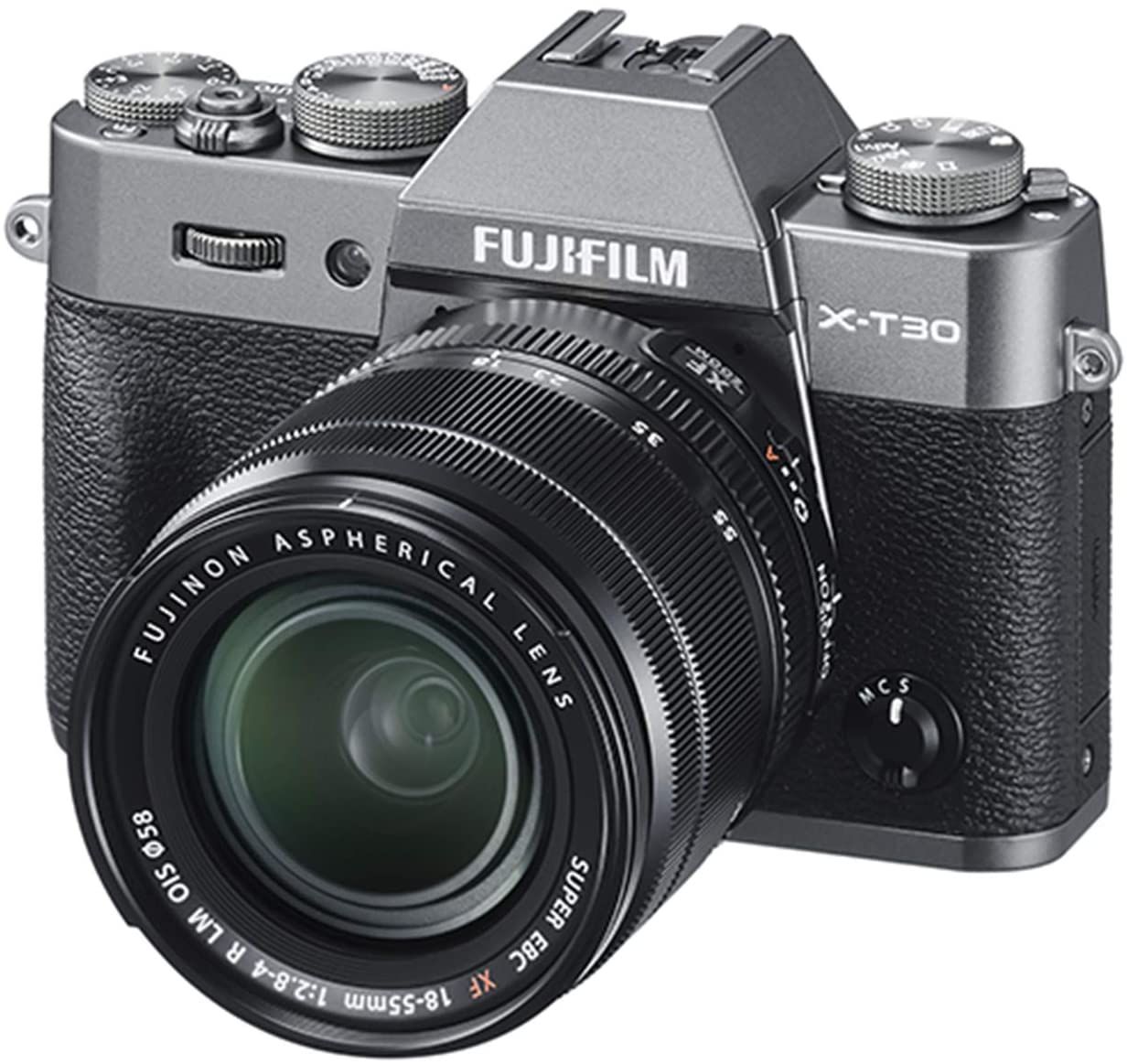 Fujifilm X-T30 Mirrorless Digital Camera with XF 18-55mm Lens Front Angled
