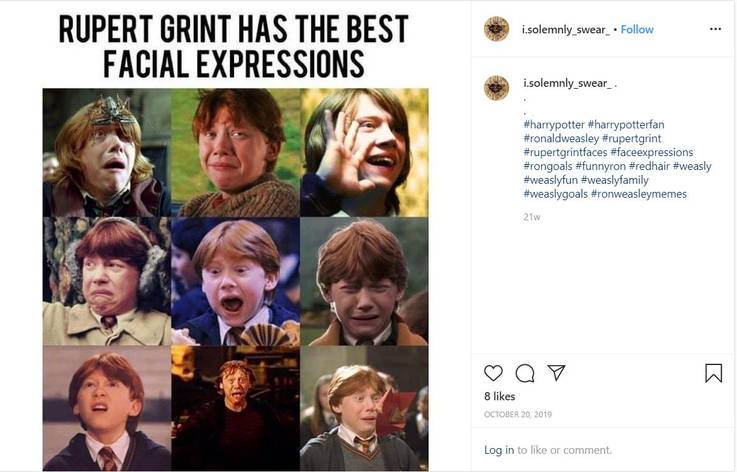 Harry Potter : 10 Ron Weasley Memes That Potterheads Will Love ! 13 Instagram Ron Weasley meme.jpg?q=50&fit=crop&w=737&h=472&dpr=1