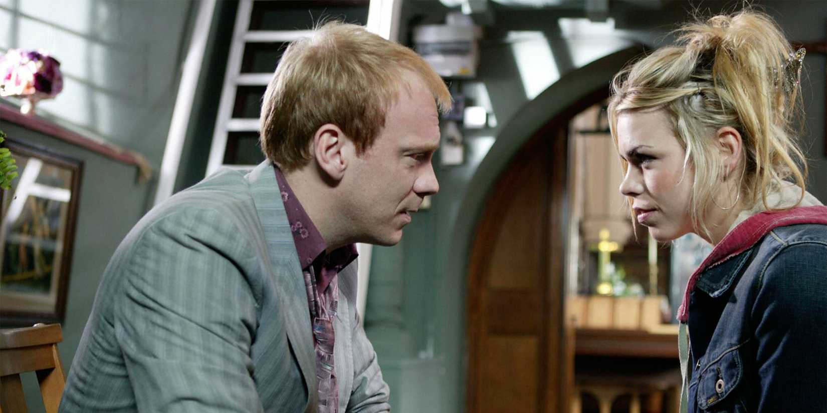 Pete e Rose Tyler conversando em Doctor Who