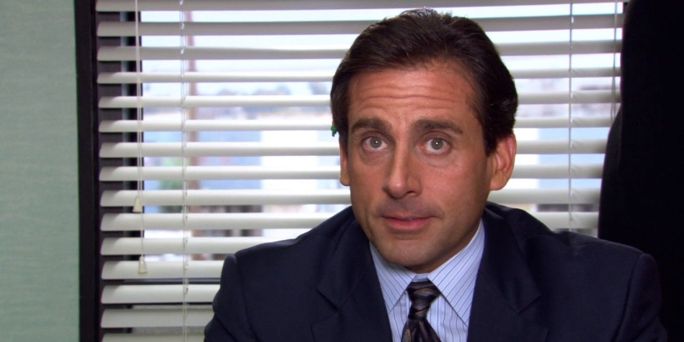 Michael Scott recording a talking head in The Office