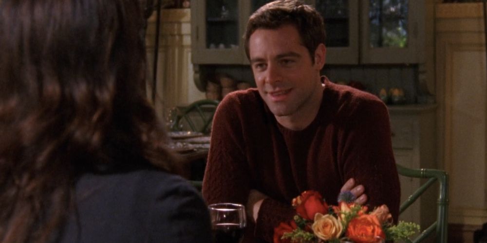 Lorelai e Christopher durante un appuntamento in Gilmore Girls
