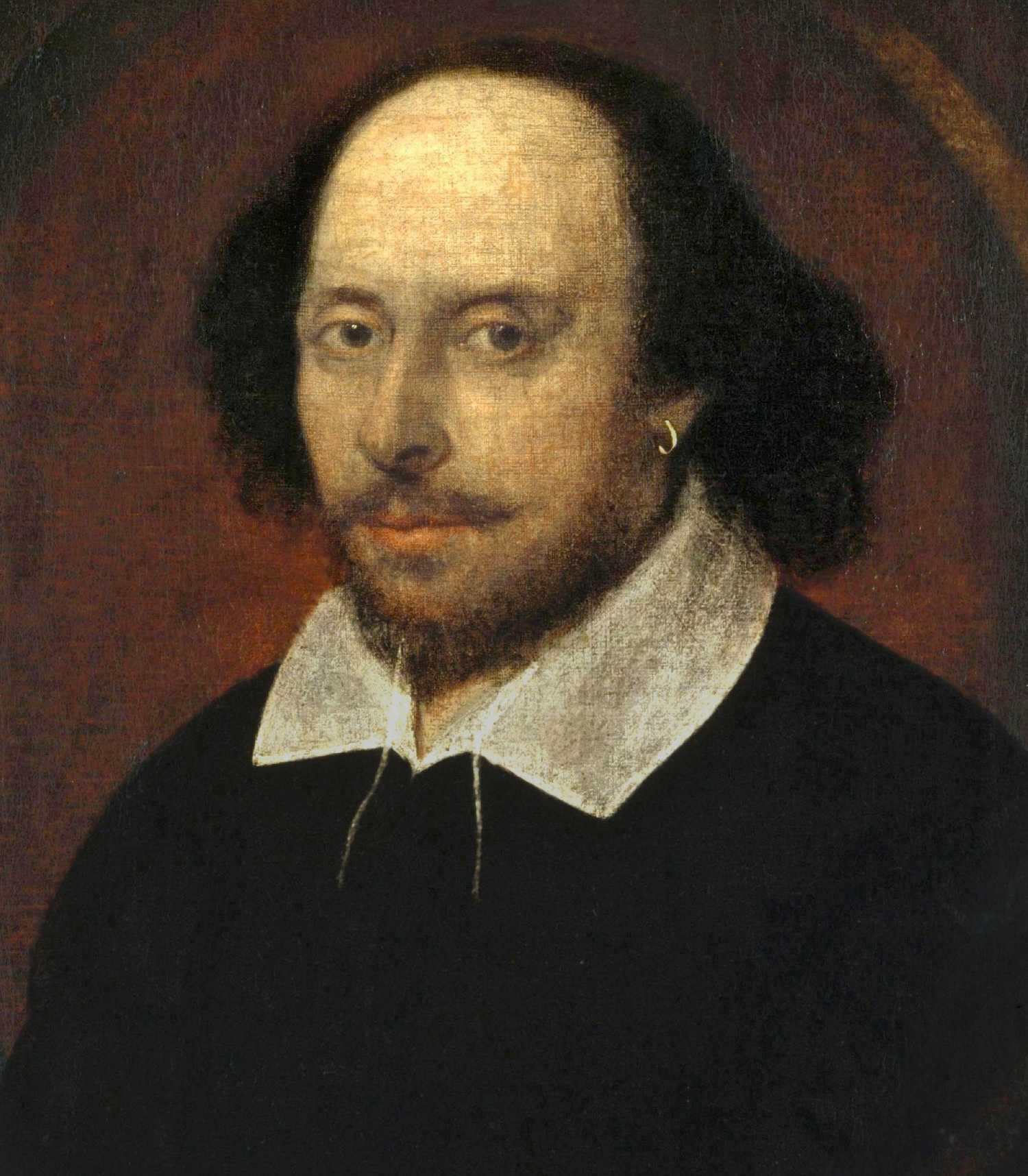 William Shakespeare Wearing an Earring Portrait vertical