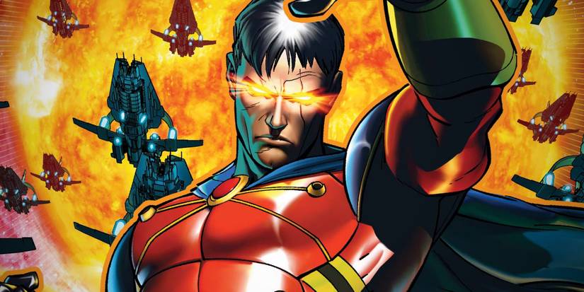 Gabriel Summers/Vulcan with glowing eyes in Marvel Comics