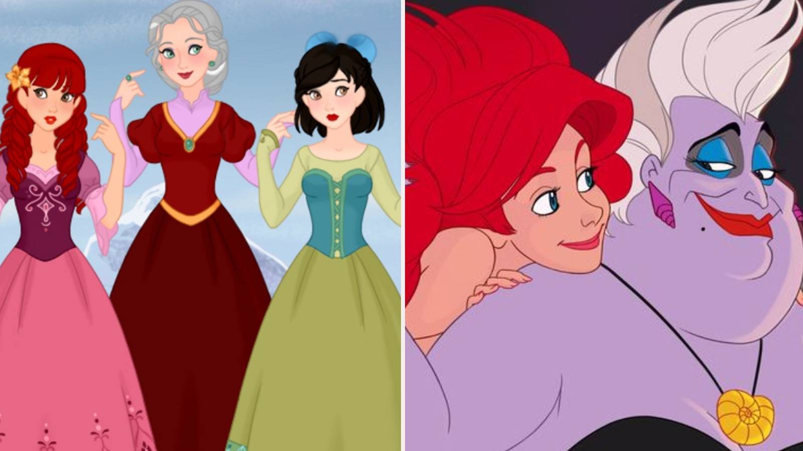 disney princess dressed as villains Disney Princess VS Villains Halloween Challenge Costumes Amazing Game For Kids