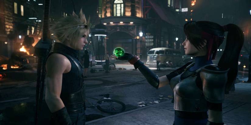 Final Fantasy 7 Remake Jessie Giving Cloud Materia