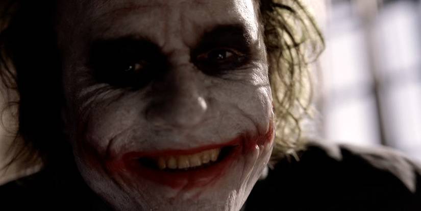 The Joker reveals himself for the first time in The Dark Knight