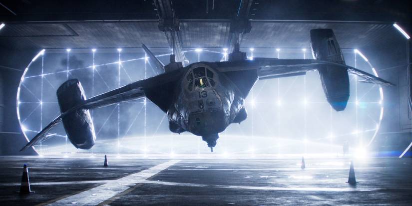 A spaceship docking in Love, Death & Robots.