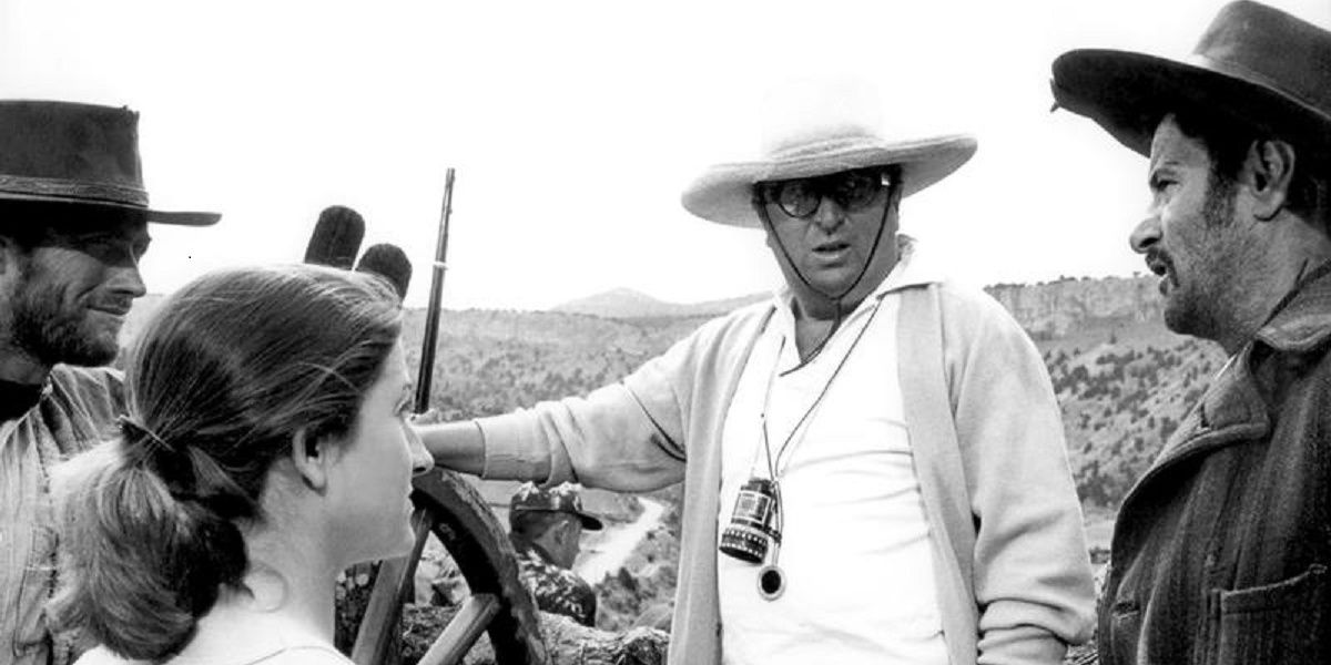 Sergio Leone on set in The Good The Bad and The Ugly