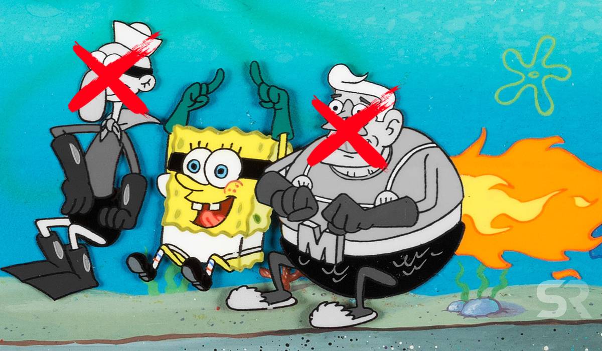chinese dress ladies SpongeBob SquarePants Mermaidman and Barnacleboy Comic Premium Satin Poster   Paramount Shop
