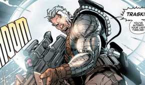 Cable comes out of time portal in Marvel Comics
