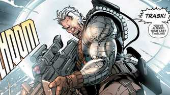 Cable comes out of time portal in Marvel Comics