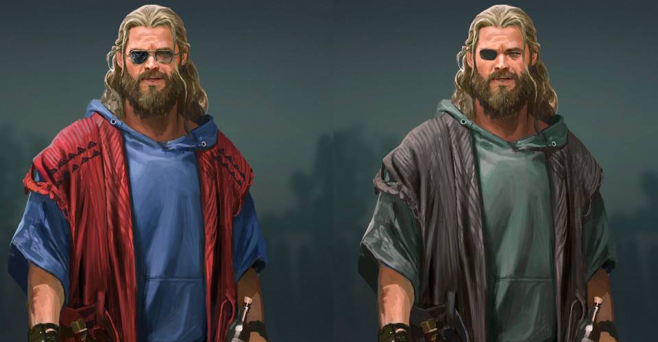 Avengers Endgame Fat Thor Concept Art Recreates Ragnarok Eye Patch