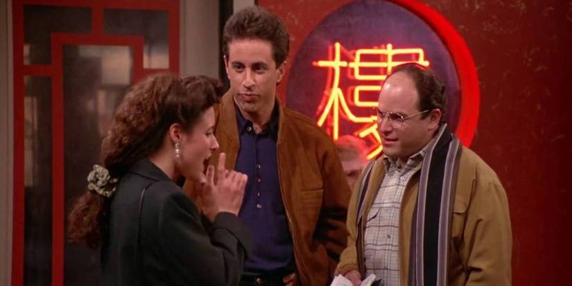 Jerry, Elaine e George em um restaurante chinês em Seinfeld