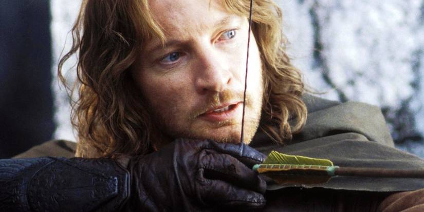 An image of Faramir firing an arrow in Lord of the Rings.